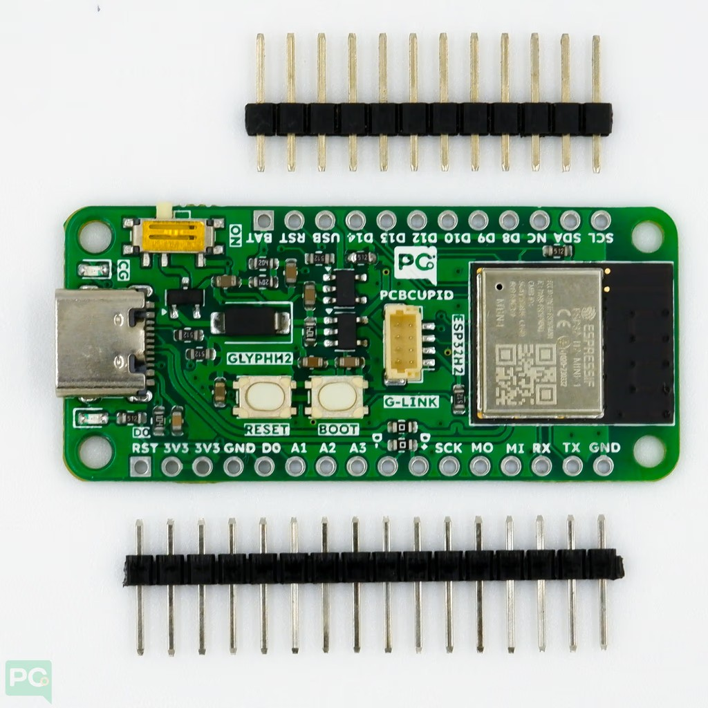 dn14toef GLYPH H2 – Bluetooth / Zigbee Enabled ESP32H2 DEV Board with Case