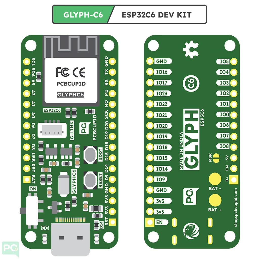 GLYPH C6 – WiFi / Zigbee Enabled ESP32C6 DEV Board with Case